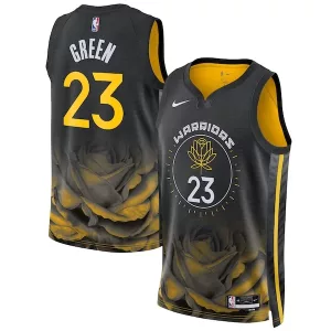 Accattivante Draymond Green Golden State Warriors Nike Unisex 2022/23 Swingman Jersey City Edition Black per i Fan Veri