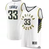 Accattivante Fantastico Myles Turner Indiana Pacers Fast Break Replica Player Jersey White Association Edition per i Fan Veri