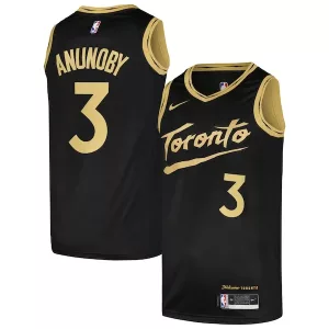 Accattivante Fantastico Trendy OG Anunoby Toronto Raptors Nike Swingman Player Jersey City Edition Black per i Fan Veri