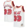 Accattivante Meraviglioso Alonzo Mourning Miami Heat Hardwood Classics Swingman Jersey White per i Fan Veri