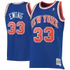 Accattivante Moderno Patrick Ewing New York Knicks 1991/92 Hardwood Classics Swingman Jersey Blue per i Fan Veri