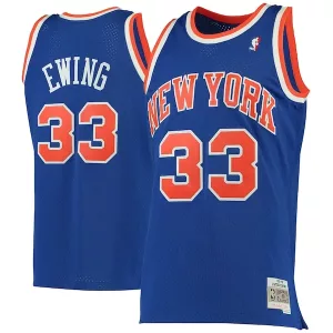 Accattivante Moderno Patrick Ewing New York Knicks 1991/92 Hardwood Classics Swingman Jersey Blue per i Fan Veri