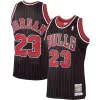 Accattivante Ottimo Michael Jordan Chicago Bulls 1995/96 Hardwood Classics Authentic Jersey Black/Scarlet/White per i Fan Veri
