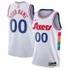 Accattivante Philadelphia 76ers Nike Unisex 2024/25 Custom Swingman Jersey City Edition White per i Fan Veri