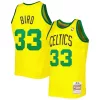 Accattivante Pratico Larry Bird Boston Celtics 1985 86 Hardwood Classics Reload 3.0 Swingman Jersey Gold per i Fan Veri