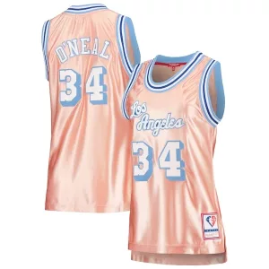 Accattivante Shaquille O'Neal Los Angeles Lakers Women's 75th Anniversary Rose Gold 1996 Swingman Jersey Pink per i Fan Veri