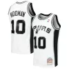 Attraente Accattivante Trendy Dennis Rodman San Antonio Spurs 2001/02 Hardwood Classics Swingman Jersey White per i Fan Veri