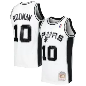 Attraente Accattivante Trendy Dennis Rodman San Antonio Spurs 2001/02 Hardwood Classics Swingman Jersey White per i Fan Veri