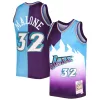 Attraente Karl Malone Utah Jazz Hardwood Classics 1996/97 Split Swingman Jersey Purple/Turquoise per i Fan Veri