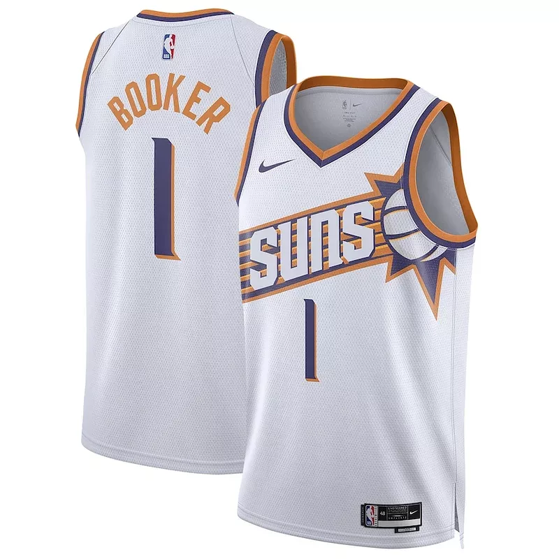 Sofisticato Comodo Devin Booker Phoenix Suns Nike Unisex Swingman Jersey Association Edition White per i Fan Veri