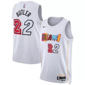Attraente Ottimo Carino Jimmy Butler Miami Heat Nike Unisex 2022/23 Swingman Jersey City Edition White per i Fan Veri