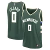 Versatile Damian Lillard Milwaukee Bucks Youth Fast Break Replica Player Jersey Icon Edition Hunter Green per i Fan Veri