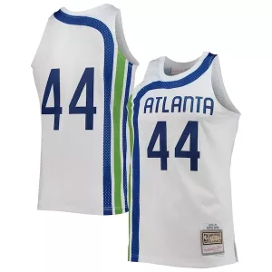 Attraente Versatile Prestigioso Pete Maravich Atlanta Hawks 1970/71 Hardwood Classics Swingman Jersey White per i Fan Veri