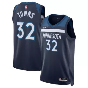 Bellissimo Elegante Raffinato Karl Anthony Towns Minnesota Timberwolves Nike Unisex Swingman Jersey Icon Edition Navy per i Fan Veri
