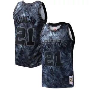 Bellissimo Incantevole Tim Duncan San Antonio Spurs Hardwood Classics 1998/99 Tie Dye Swingman Jersey Black  per i Fan Veri