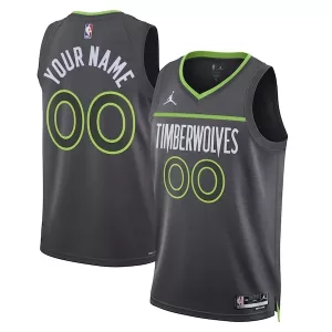 Bellissimo Lussuoso Ottimo Minnesota Timberwolves Jordan Brand Unisex 2022/23 Swingman Custom Jersey Statement Edition Black per i Fan Veri