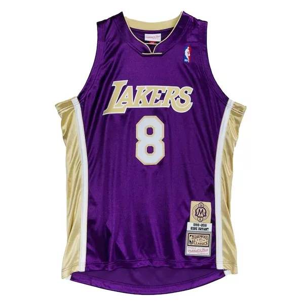 Bellissimo Magnifico Gorgeous Kobe Bryant Los Angeles Lakers Hall of Fame Class of 2020 #8 Authentic Jersey Purple/Gold per i Fan Veri