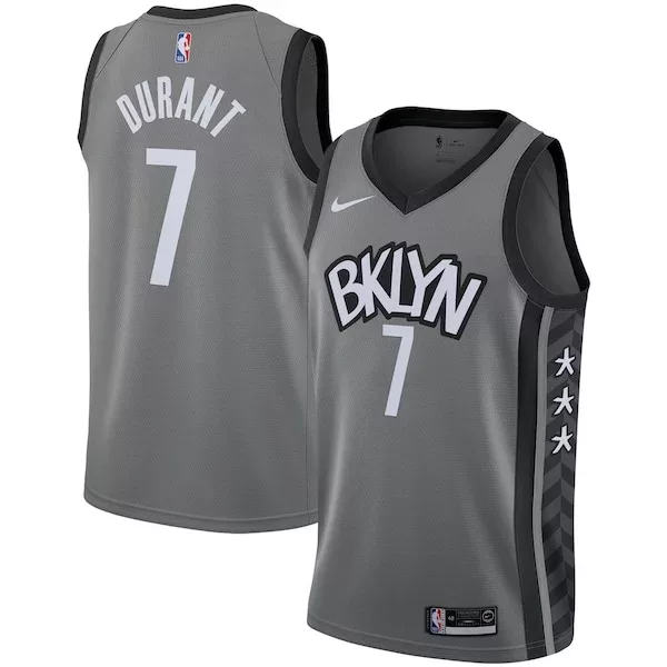 Bellissimo Meraviglioso Kevin Durant Brooklyn Nets Nike 2019/2020 Swingman Jersey Statement Edition Gray per i Fan Veri