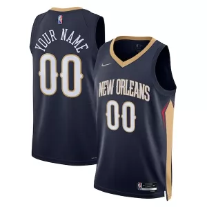 Bellissimo Ottimo New Orleans Pelicans Nike 2021/22 Diamond Swingman Custom Jersey Icon Edition Navy per i Fan Veri
