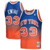 Bellissimo Raffinato Patrick Ewing New York Knicks 1991/92 Hardwood Classics Fadeaway Swingman Player Jersey Orange/Royal per i Fan Veri