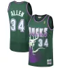 Bellissimo Ray Allen Milwaukee Bucks 1996/97 Hardwood Classics Swingman Jersey Kelly Green per i Fan Veri