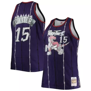 Bellissimo Vince Carter Toronto Raptors Big & Tall 1998/99 NBA 75th Anniversary Diamond Swingman Jersey Purple per i Fan Veri