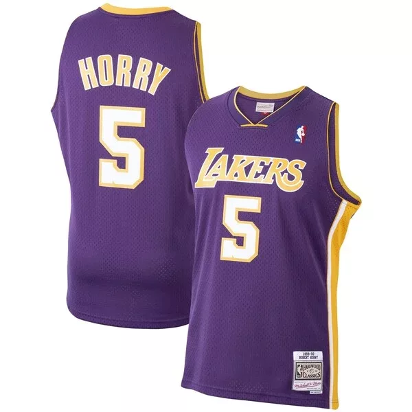 Carino Classico Robert Horry Los Angeles Lakers 1999/00 Hardwood Classics Swingman Jersey Purple per i Fan Veri