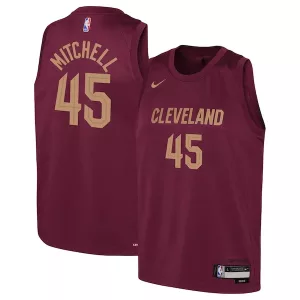 Carino Duraturo Moderno Donovan Mitchell Cleveland Cavaliers Nike Youth Swingman Jersey Icon Edition Wine per i Fan Veri