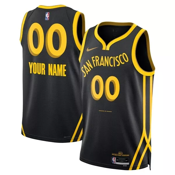 Carino Golden State Warriors Nike Unisex 2023/24 Custom Swingman Jersey Black City Edition per i Fan Veri