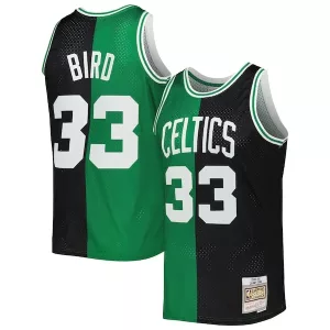 Carino Larry Bird Boston Celtics Hardwood Classics 1985/86 Split Swingman Jersey Black/Kelly Green per i Fan Veri