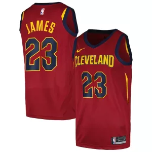 Carino LeBron James Cleveland Cavaliers Nike Swingman Player Jersey Icon Edition Wine per i Fan Veri