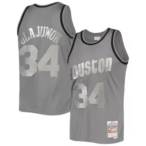 Classico Carino Fascinante Hakeem Olajuwon Houston Rockets Hardwood Classics Retired Player 1993/94 Metal Works Swingman Jersey Charcoal per i Fan Veri