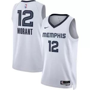 Classico Ja Morant Memphis Grizzlies Nike Unisex Swingman Jersey Association Edition White/Navy per i Fan Veri
