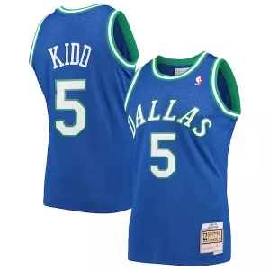 Classico Jason Kidd Dallas Mavericks 1994/95 Hardwood Classics Swingman Jersey Blue per i Fan Veri