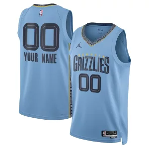 Classico Memphis Grizzlies Jordan Brand Unisex 2022/23 Swingman Custom Jersey Statement Edition Blue per i Fan Veri
