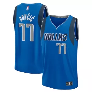 Resistente Ottimo Luka Dončić Dallas Mavericks Fast Break Replica Player Jersey Icon Edition Blue per i Fan Veri