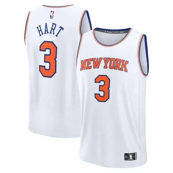 Classico Robusto Ottimo Josh Hart New York Knicks Fast Break Replica Player Jersey Association Edition White per i Fan Veri