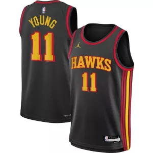 Classico Trae Young Atlanta Hawks Jordan Brand Youth Swingman Jersey Statement Edition Black per i Fan Veri