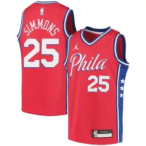 Comodo Attraente Ben Simmons Philadelphia 76ers Jordan Brand Youth 2020/21 Swingman Player Jersey Statement Edition Red per i Fan Veri