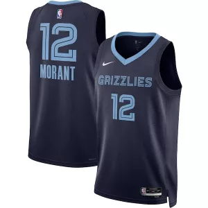 Comodo Attraente Ja Morant Memphis Grizzlies Nike Unisex Swingman Jersey Icon Edition Navy/White per i Fan Veri