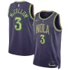 Comodo CJ McCollum New Orleans Pelicans Nike Unisex 2024/25 Swingman Player Jersey City Edition Purple per i Fan Veri