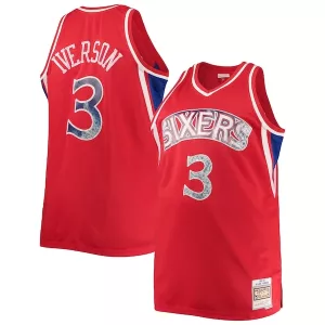 Comodo Ottimo Fantastico Allen Iverson Philadelphia 76ers Big & Tall 1996/97 NBA 75th Anniversary Diamond Swingman Jersey Red  per i Fan Veri
