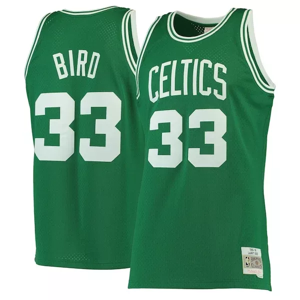 Stupendo Gorgeous Larry Bird Boston Celtics Hardwood Classics Swingman Jersey Kelly Green/White per i Fan Veri