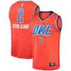 Comodo Trendy Shai Gilgeous Alexander Oklahoma City Thunder Fast Break Team Replica Jersey Statement Edition Orange per i Fan Veri