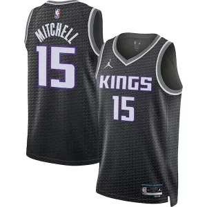 Cool Davion Mitchell Sacramento Kings Jordan Brand Unisex Swingman Jersey Statement Edition Black per i Fan Veri