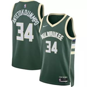 Cool Delizioso Giannis Antetokounmpo Milwaukee Bucks Nike Unisex Swingman Jersey Icon Edition Hunter Green/White per i Fan Veri