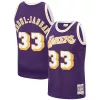 Cool Kareem Abdul Jabbar Los Angeles Lakers Hardwood Classics Swingman Jersey Purple/Gold per i Fan Veri