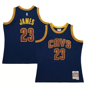 Cool LeBron James Cleveland Cavaliers 2015/16 Hardwood Classics Swingman Jersey Navy per i Fan Veri