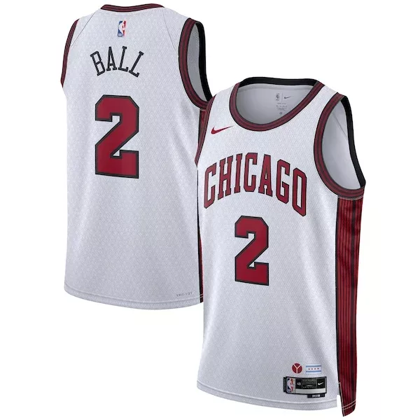 Cool Pratico Lonzo Ball Chicago Bulls Nike Unisex 2022/23 Swingman Jersey City Edition White per i Fan Veri