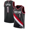 Cool Raffinato Moderno Anfernee Simons Portland Trail Blazers Nike Unisex Swingman Jersey Icon Edition Black per i Fan Veri